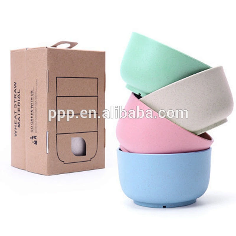 Environmental Friendly Wheat Straw Bowl Set Wholesale Colorful Round High Quality