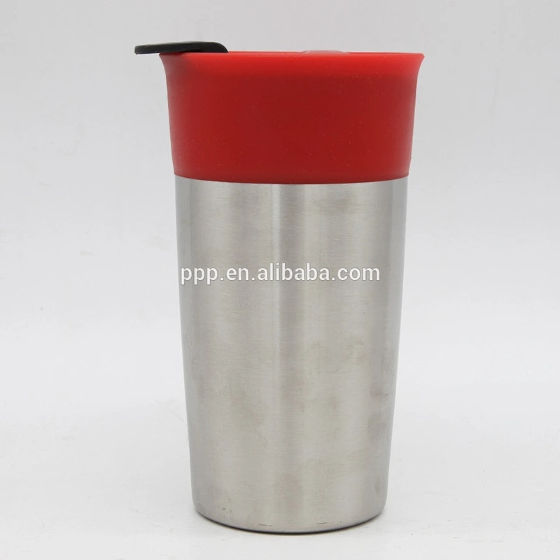 Fashionable inner plastic outer stainless steel Auto Mug ,coffee mug without handle