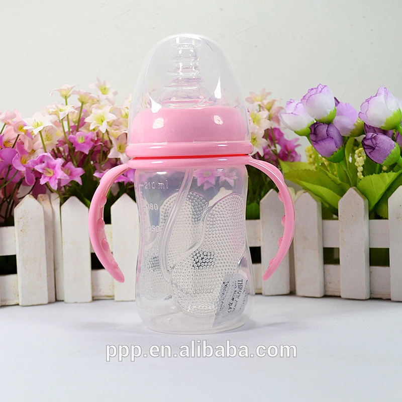 210ml ecofriendly BPA free heat resistant baby feeding bottle food grade reusable material