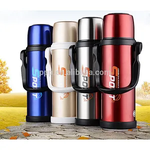 1800 ml leak-proof eco-friendly outdoor activity hiking use stainless steel thermos insulated travel bottle portable with strap