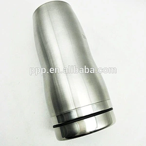 2017 Hot Sell 16oz Peanut Shape Double Wall Inner 304 Outer 201 Stainless Steel Tumbler With Slide Lid And Anti-Slip Mat