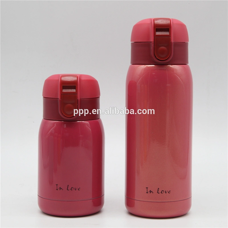 180/360ml double wall stainless steel insulated water bottle with flip top