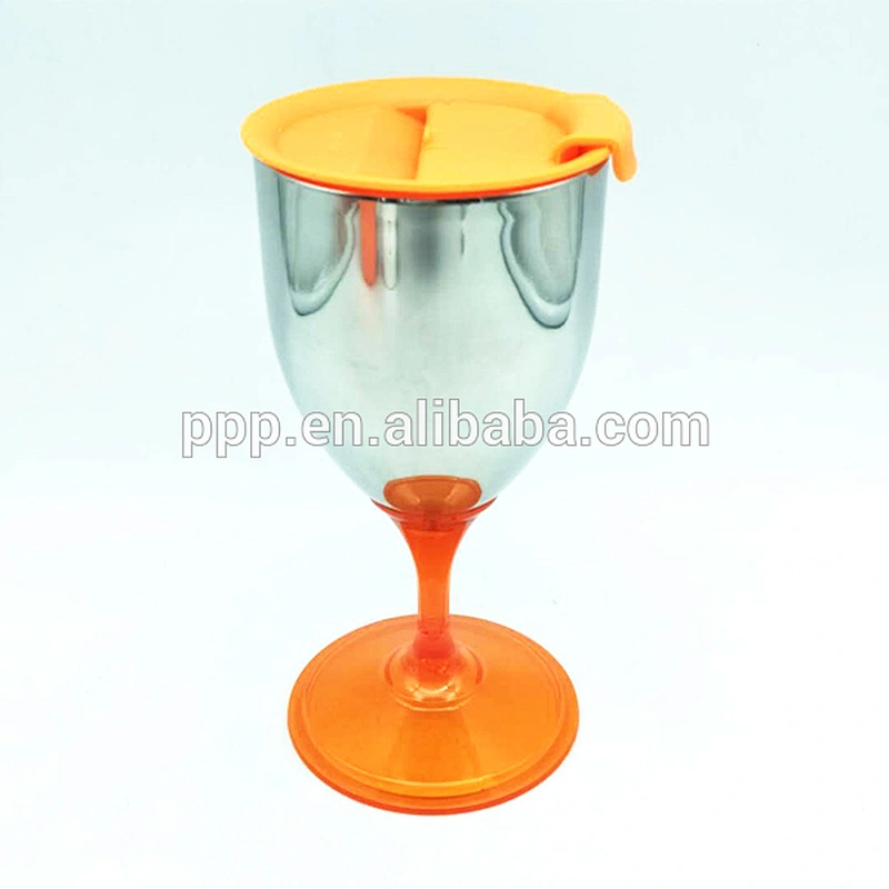 2017 New Design Grape Red Wine Cup 14oz Double Wall Stainless Steel Egg Shape Coffee Cup 4 in 1 Gift Beer Mug Detachable