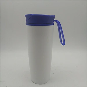 Hot sell 500ml double wall outter plastic inner 304 stainless steel suction mug never fall over tumbler