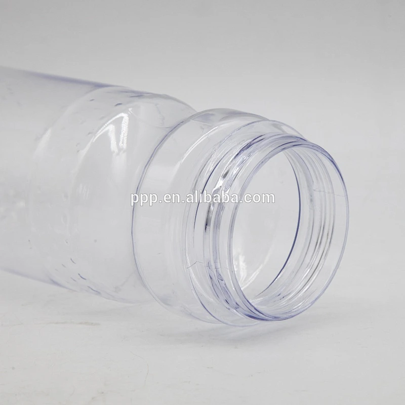 BPA free single wall plastic water bottle with handle and straw