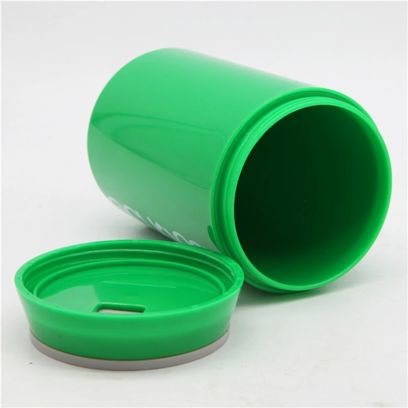Hot sell 350/450ml lenmon juice cola can AS material promotional plasctic water bottle with press lid