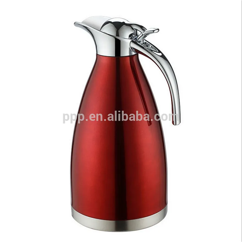 1.1/1.5/2.0L double wall stainless steel logo customized vacuum insulated coffee pot/Pantone color/portable with handle