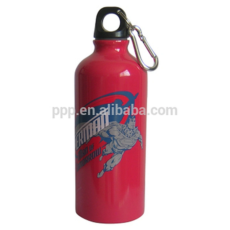 600ml hot sale single wall aluminium logo customized bottle with small mouth and