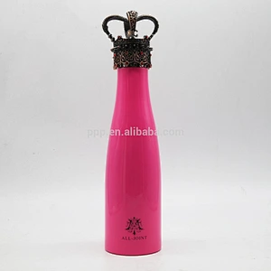 double wall high quality stainless steel vacuum flask with delicate crown