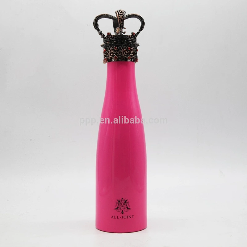 double wall high quality stainless steel vacuum flask with delicate crown