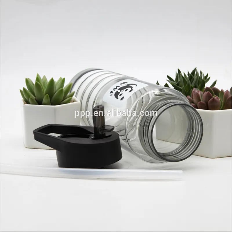 wholesale tritan single wall BPA free plastic water sports bottle with handle