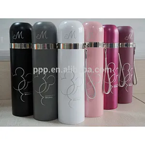 Classic Mickey Mouse double wall stainless steel portable bullet vacuum flask