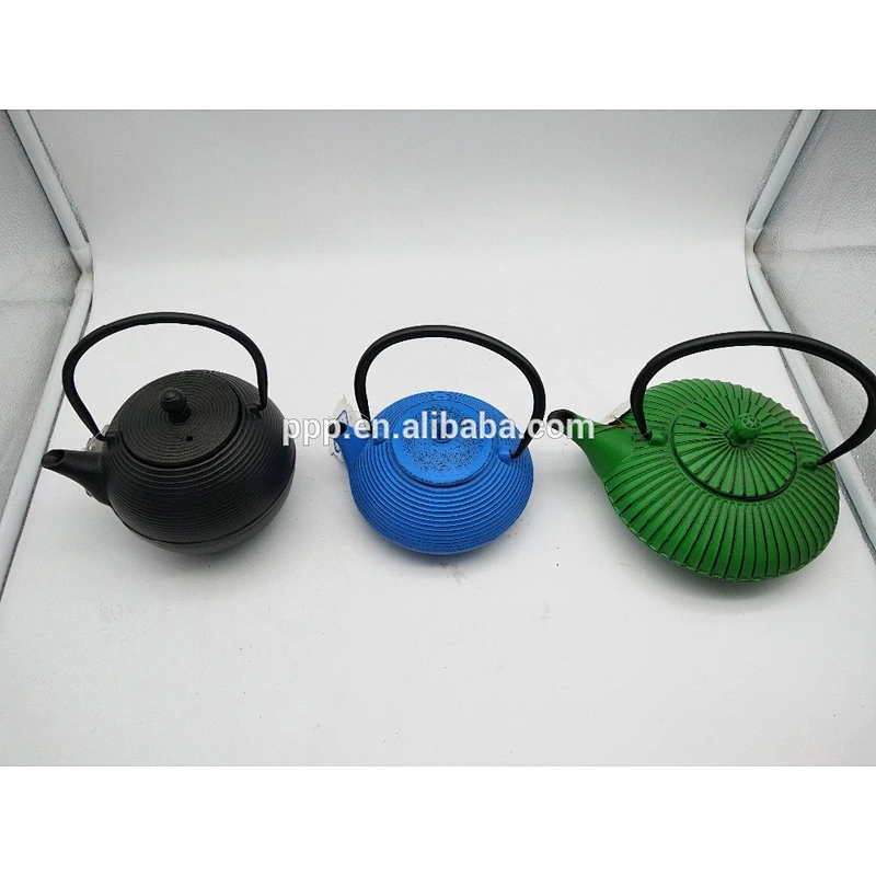 0.8L Straight Stripe shaped Cast Iron Tea Kettles
