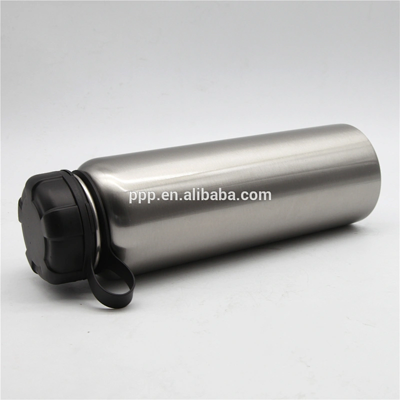 High quality single wall stainless steel sports water bottle with handle
