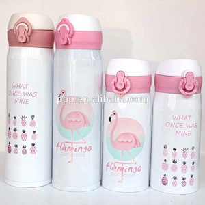 2018 New design double wall stainless steel water bottle with flip top