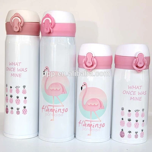 2018 New design double wall stainless steel water bottle with flip top