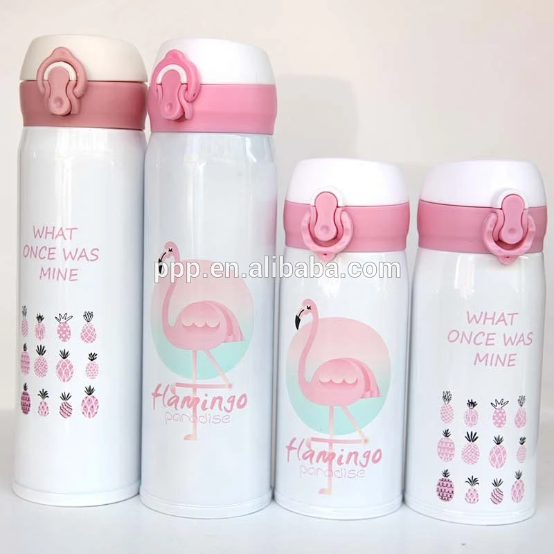 2018 New design double wall stainless steel water bottle with flip top