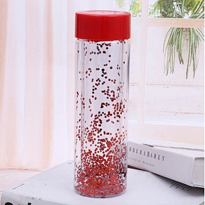 hot sell double wall  plastic mug fashion outdoor sports plastic customized AS water bottle