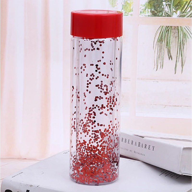 hot sell double wall  plastic mug fashion outdoor sports plastic customized AS water bottle