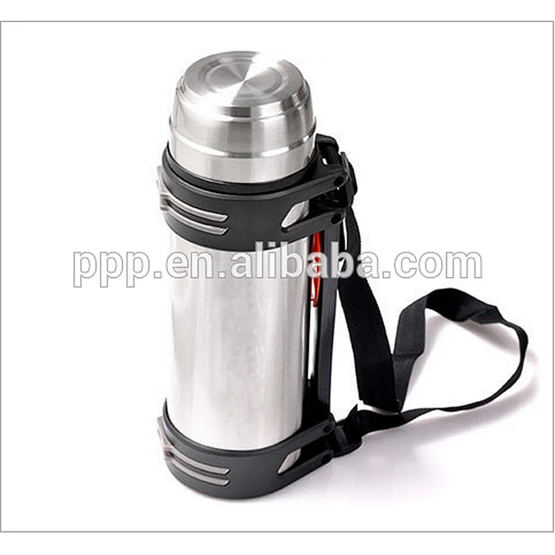 China manufactuers 1.5/2.0L double wall stainless steel vacuum travel tea pot with strap