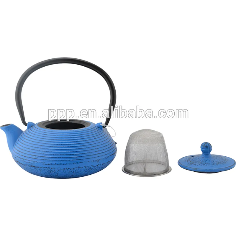 0.45L Fine Thread shaped Cast Iron Tea Kettles