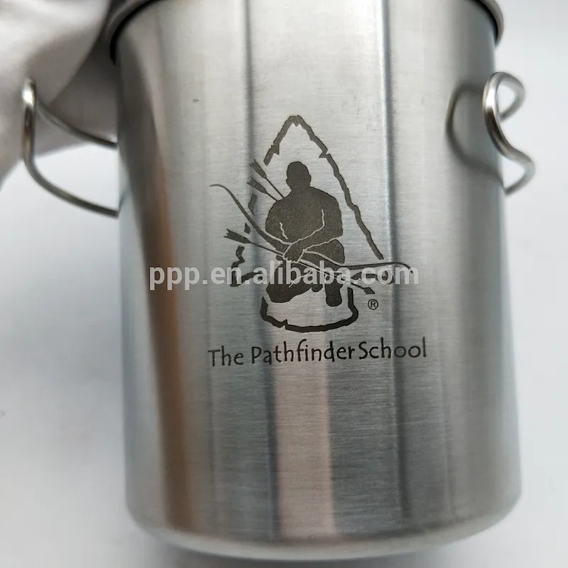 wholesale single wall stainless steel 1000ml sports water bottle with wide mouth and 700ml multifunctional cup/economic set