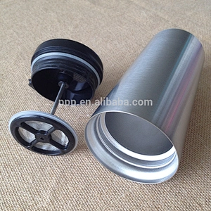 12OZ/16OZ High grade Tumbler Cup Portable All in One Coffee Maker Stainless Steel French Press/logo cusotmized