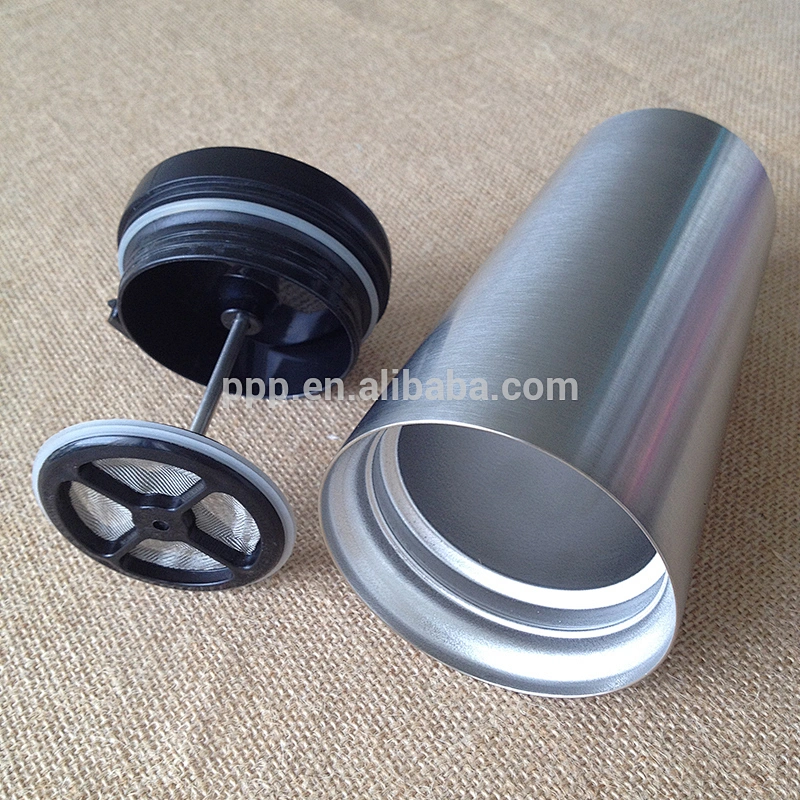 12OZ/16OZ High grade Tumbler Cup Portable All in One Coffee Maker Stainless Steel French Press/logo cusotmized