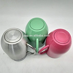 USA hot sale 12oz double wall stainless steel logo customized insulated drop style water tumbler/egg shaped red wine tumbler