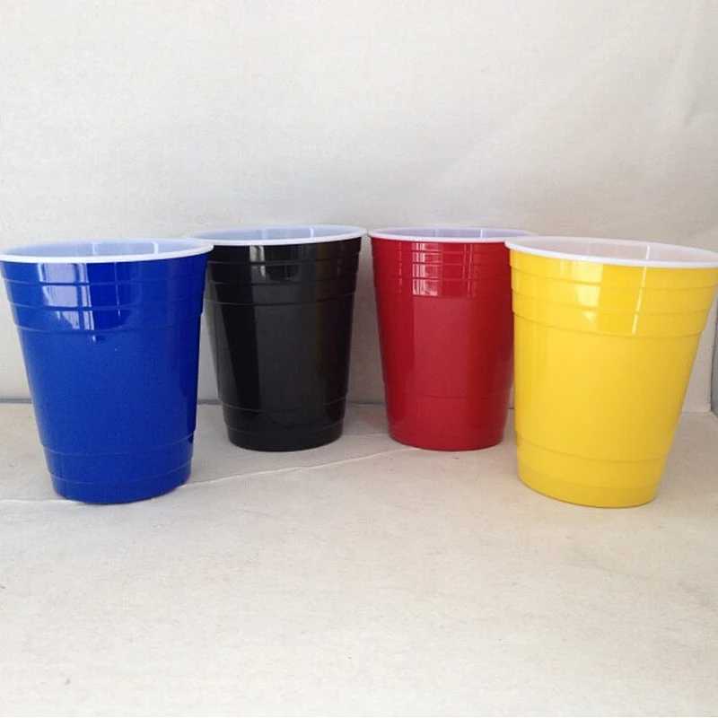 Party and ball colorful drinking cup/stackable mug series/ Christmas red plastic water mug