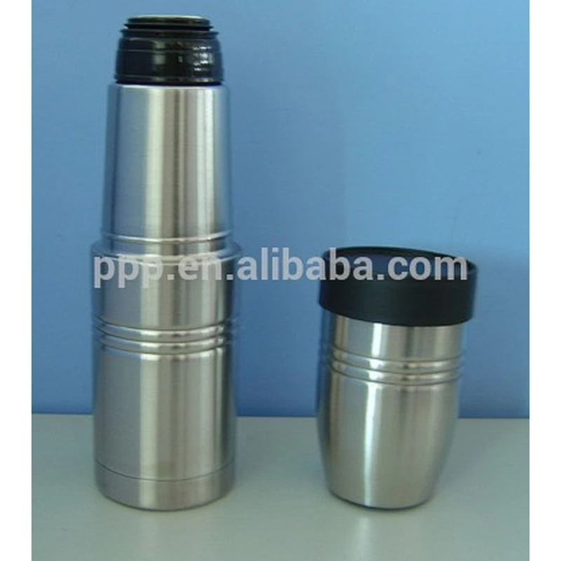 big cap double layer stainless steel bullet vacuum flask insulate bottle creative design