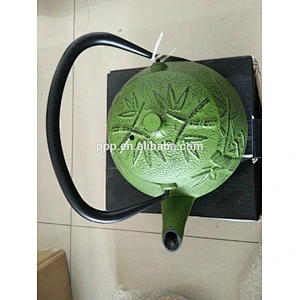 0.8LBamboo Leaf shaped Cast Iron Tea Kettles
