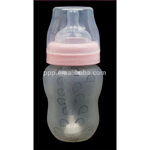 180ml food grade BPA free factory direct wholesale logo customize single wall plastic kid's feeding bottle with nipple and straw