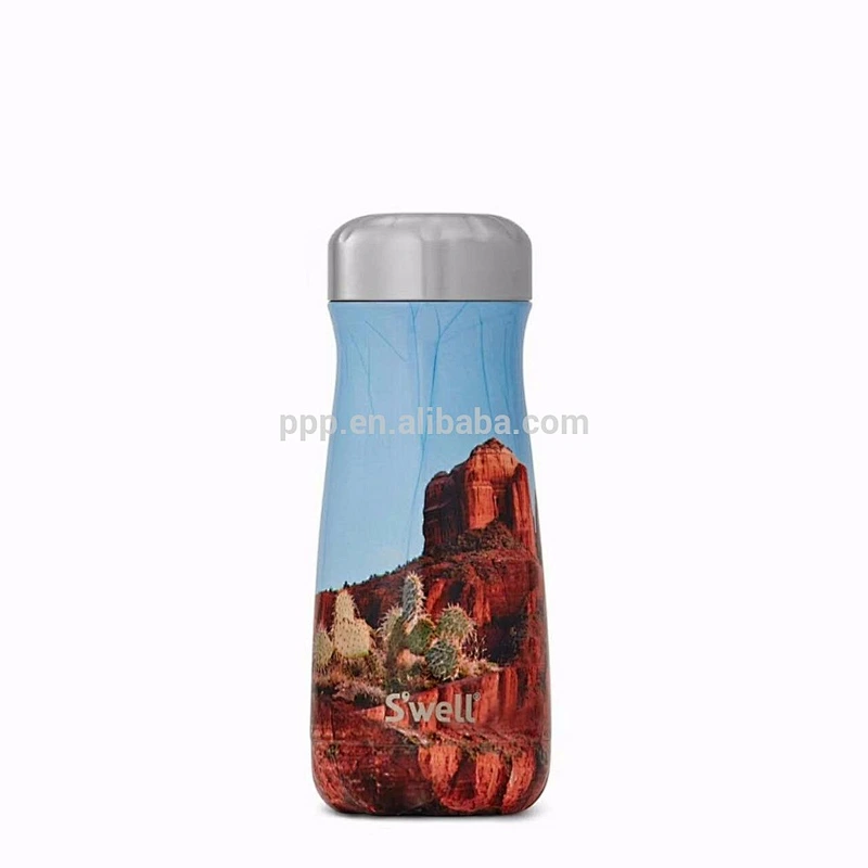 double wall stainless steel vacuum insulated water tumbler/mini cola shaped water bottle/logo customized