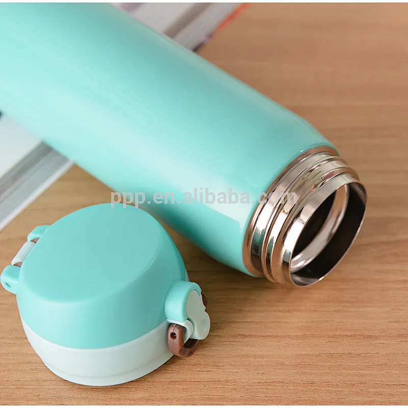500ml double wall stainless steel with spring cap vacuum flask