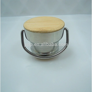 single wall stainless steel logo customized sports water bottle with bamboo lid/wide mouth and large capacity