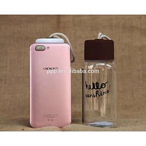 Easy Carry customizable logo Borosilicate Glass Sports Water Bottle