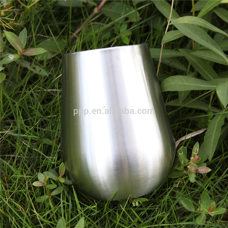 double wall stainless steel logo customized insulated drop style water tumbler without handle/variant egg shaped shot bottle