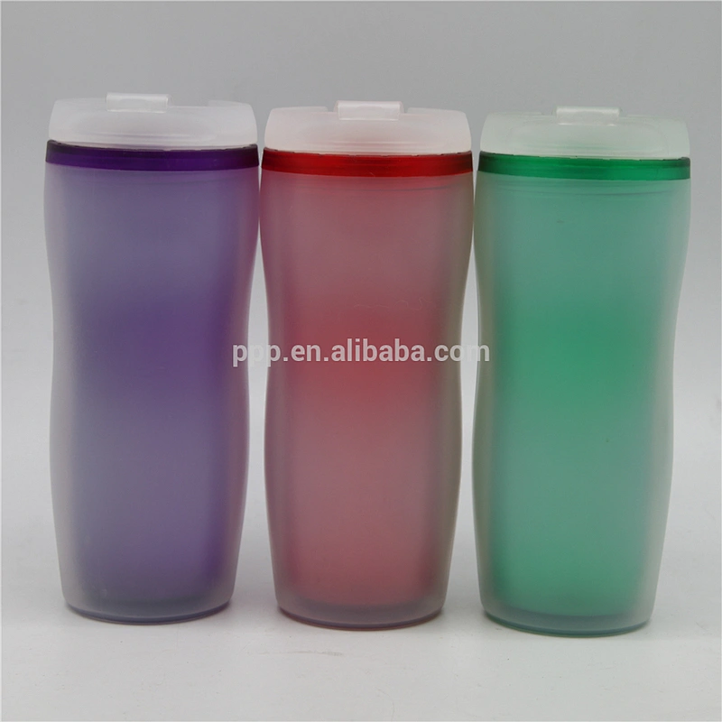 BPA free double wall plastic 100% leakproof new design foodable pp auto mugs