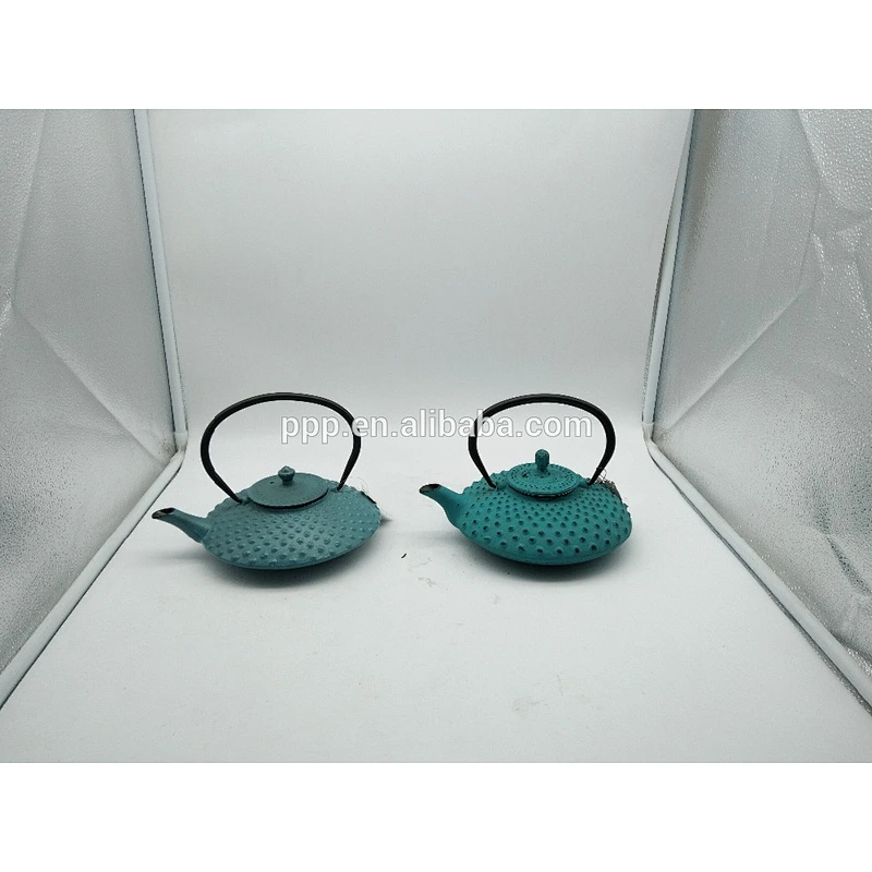 0.8L/32oz cast iron teapot Blue