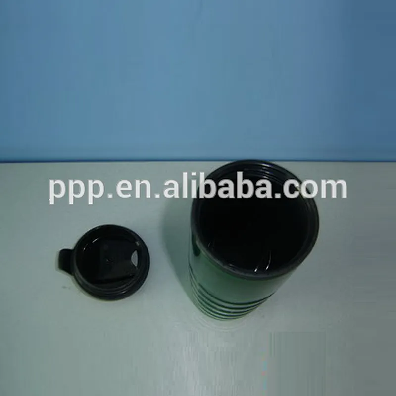 Double wall stainless steel rolling inside plastic outside hot selling travel auto mug
