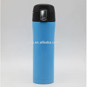 Double wall stainless steel vacuum water bottle with press lid