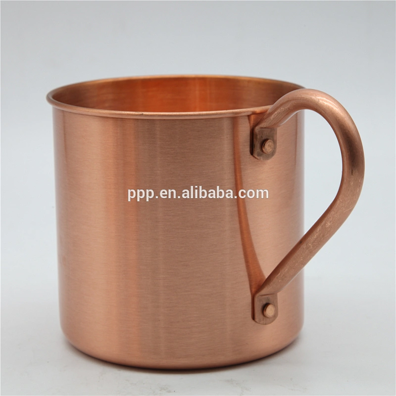 popular single wall copper coffee mug with handle wine cup fruit juice mug