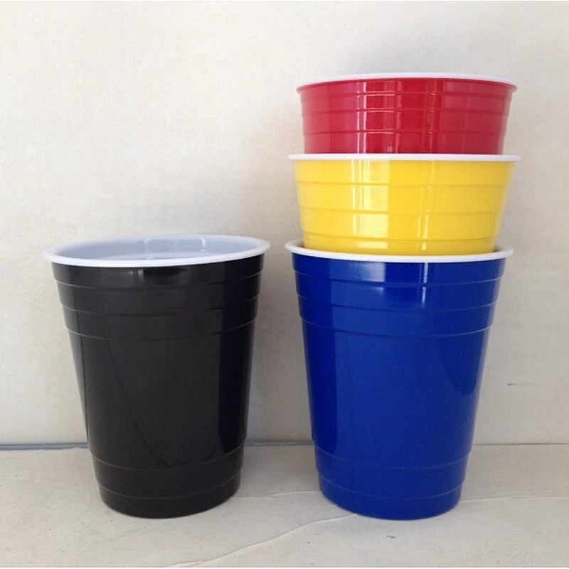 Party and ball colorful drinking cup/stackable mug series/ Christmas red plastic water mug