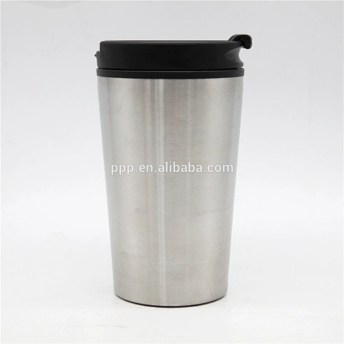 2017 new design double wall inner is stainless steel and outer is plastic bpa water bottle