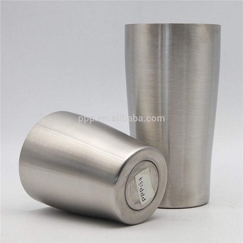 double wall stainless steel logo customized vacuum insulated beer mug/coffee mug with wide mouth and large capacity