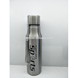 Classic Stainless Steel Bottle With Sport Cap Single wall stainless steel sport water bottle