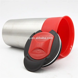 Fashionable inner plastic outer stainless steel Auto Mug ,coffee mug without handle