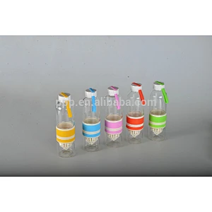 500ml high borosilicate glass body accessories new plastic detachable lemon cup with silicone handle
