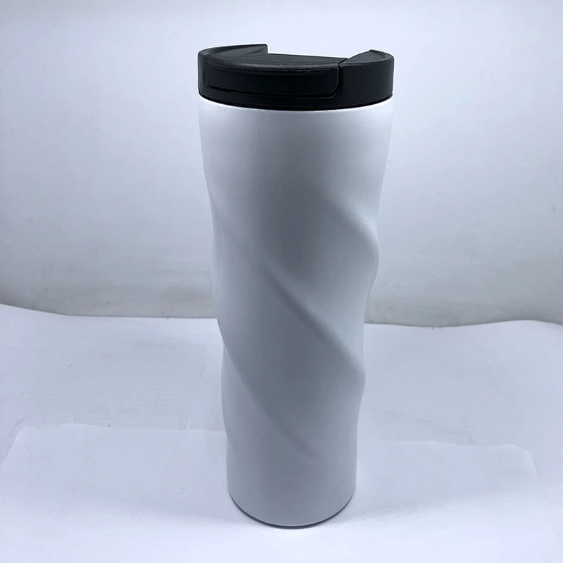 2018 500ml New Design Double Wall 304 Stainless Steel Vacuum Insulated Twisted Coffee Mug